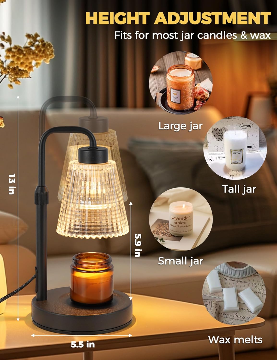 Cozy Glow Candle Warmer Lamp