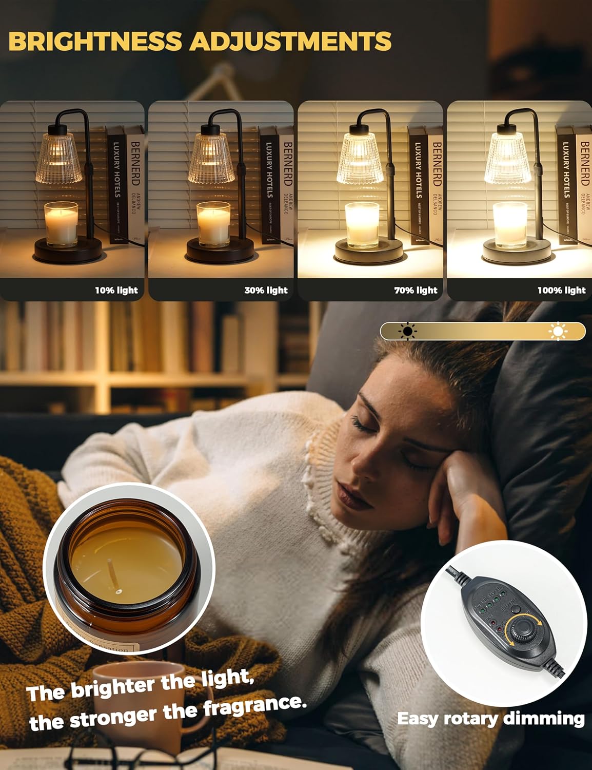 Cozy Glow Candle Warmer Lamp
