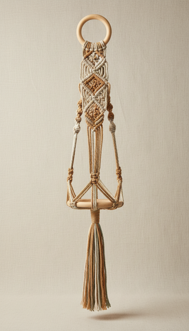 Woven Macrame Plant Hanger